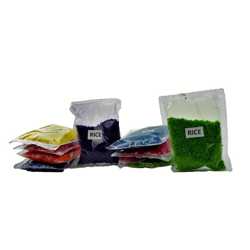 Satvik Colorful Rice for Rangoli Design, Set of 5 packets (500g) For Party & Festivals
