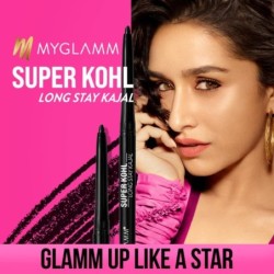 Myglamm Super Kohl Long Stay Kajal Matte Finish - Black Eye Kajal