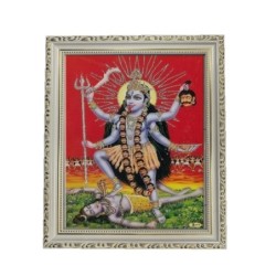 Satvik Goddess Kali Ma Designer Wooden Photo Frame for Pooja, Prayer