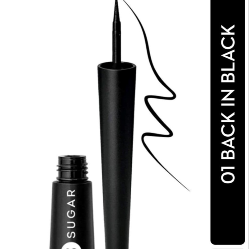 Sugar Cosmetics Gloss Boss 24Hr Glossy Eyeliner Gel with Brush