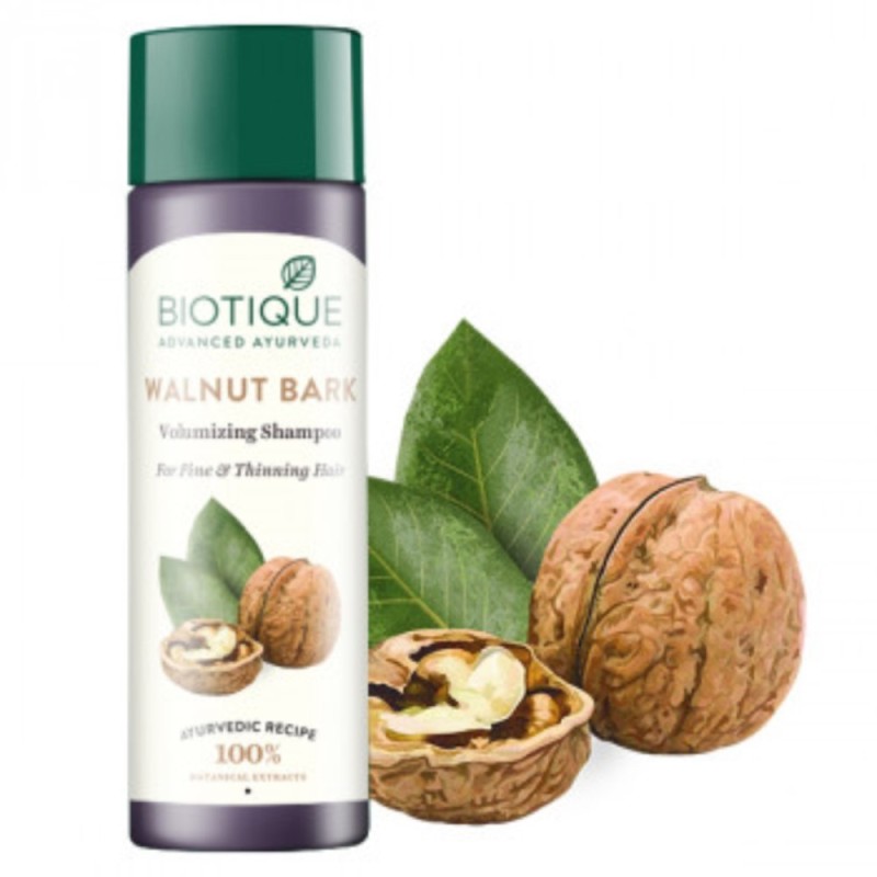 Biotique Bio Walnut Bark Volumizing Shampoo, for Fine & Thinning Hair