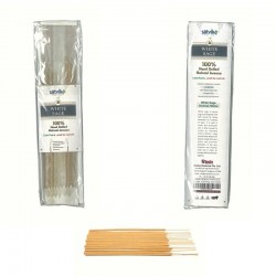 Satvik White-Sage Natural Incense Sticks (Agarbatti for prayer), Pack of 10 (25g each), 100% Hand rolled Natural Incense