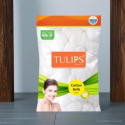 Tulips Cotton Balls – Soft & Absorbent for Makeup Removal, Baby Care
