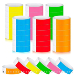 Tyvek Paper Wristbands – Waterproof Adhesive Event Armbands