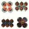 Colorful Clay Diyas (10) For Festivals or Prayers