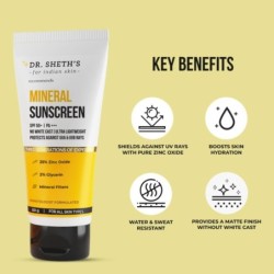 Dr. Sheth's Mineral Sunscreen SPF 50 PA+++ Water Proof Sunscreen No
