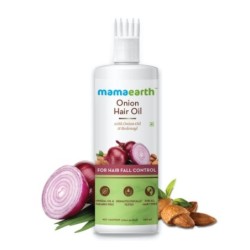 Mamaearth Onion Hair Oil, with Onion Oil & Redensyl for Hair Fall