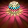 Satvik Geometric Mosaic Glass Candleholder with Colorful Mosaic Design