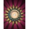 Satvik Geometric Mosaic Glass Candleholder with Colorful Mosaic