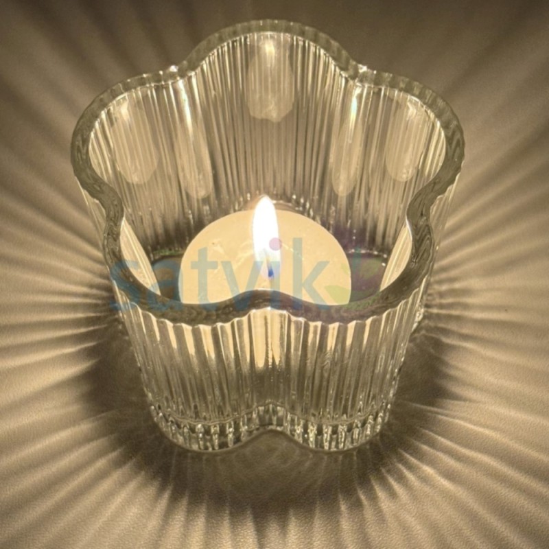 Satvik Flower-Shaped Candleholder for Home Décor