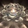 Satvik Lotus-Shaped Crystal Tea Light Candle Holder for Home Decor