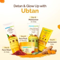 Mamaearth Ubtan Detan Face Pack with Turmeric & Saffron for Normal