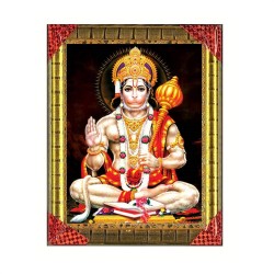 Satvik Lord Hanuman ji , Bajrangbali (Lord of Strength) 1 Photo Frame for Prayer and Wall Decor (22*17*22 cm)