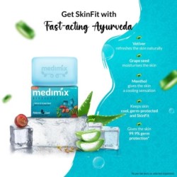 Medimix Ayurvedic Cool Bathing Soap with Menthol, Vetiver & Grape
