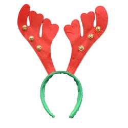 Christmas Reindeer Antler Headband with Bells for Christmas Costume Parties, Hair Hoops for Kids and Adults