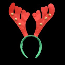 Christmas Reindeer Antler Headband with Bells for Christmas Costume Parties, Hair Hoops for Kids and Adults