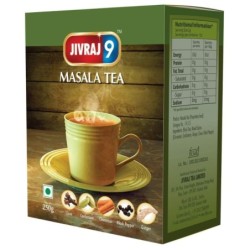 Jivraj 9 Masala Tea Powder with Cardamom, Cinnamon, Ginger, Clove
