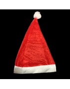 Velvet Santa Claus Caps, Christmas Hats for Adults and Kids, Free Size, Red Warm Plush Cap for Christmas Party (30*38cm)