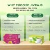 Jivraj9 Lemon Green Tea 25 Biodegradable Tea Bags Zesty Lemon Flavour