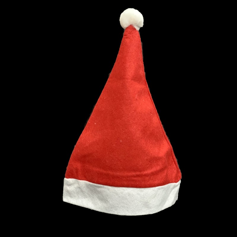Felt Santa Claus Caps, Christmas Hats for Adults and Kids, Free Size, Red Warm Plush Cap for Christmas Party (28*38cm)