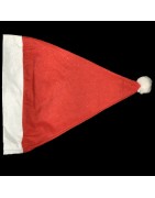 Felt Santa Claus Caps, Christmas Hats for Adults and Kids, Free Size, Red Warm Plush Cap for Christmas Party (28*38cm)