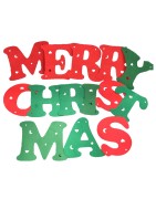 Merry Christmas Felt Banner for Christmas Decoration, (2.4m*15cm)