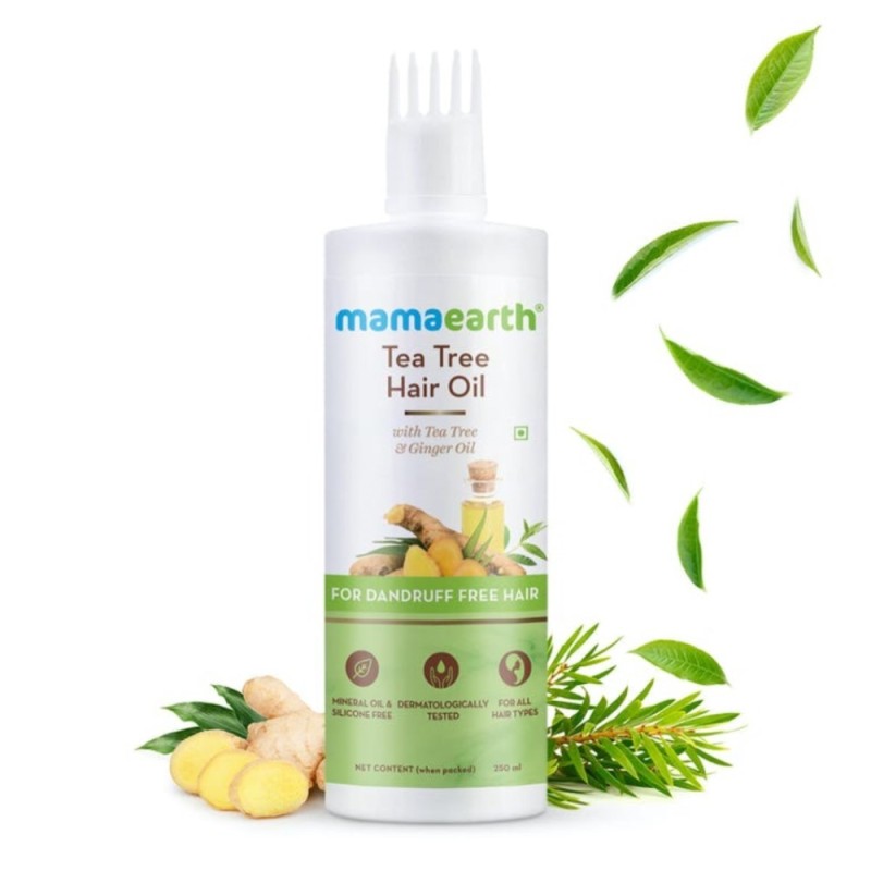 Mamaearth Tea Tree Hair Oil, with Tea Tree & Ginger Oil for Dandruff