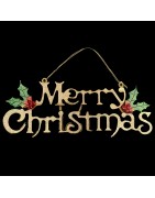 Merry Christmas Signage for Door & Wall Decoration, (30cm, Gold)