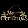 Merry Christmas Signage for Door & Wall Decoration, Indoor Outdoor Christmas Holiday Decoration (30cm, Gold)
