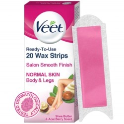 Veet Ready to Use Wax Strips Full Body Waxing Kit - Normal Skin