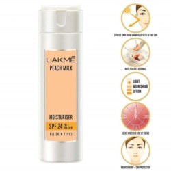 Lakmé Peach Milk Face Moisturizer SPF 24 PA++, Daily Light Sunscreen