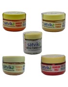 Satvik Set of 5 Different Puja Powders,25g each- Haldi Chandan, Kumkum Roli, Sindoor, Abrak (50gm), For Prayer